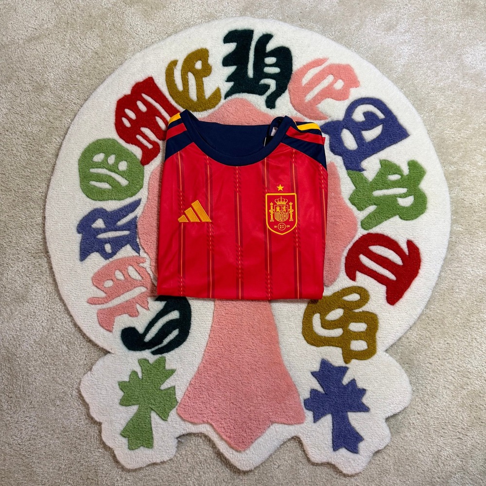Adidas Spain National Team Soccer Jersey Red Navy Yellow Medium Slim Fit NWT - Picture 6 of 6